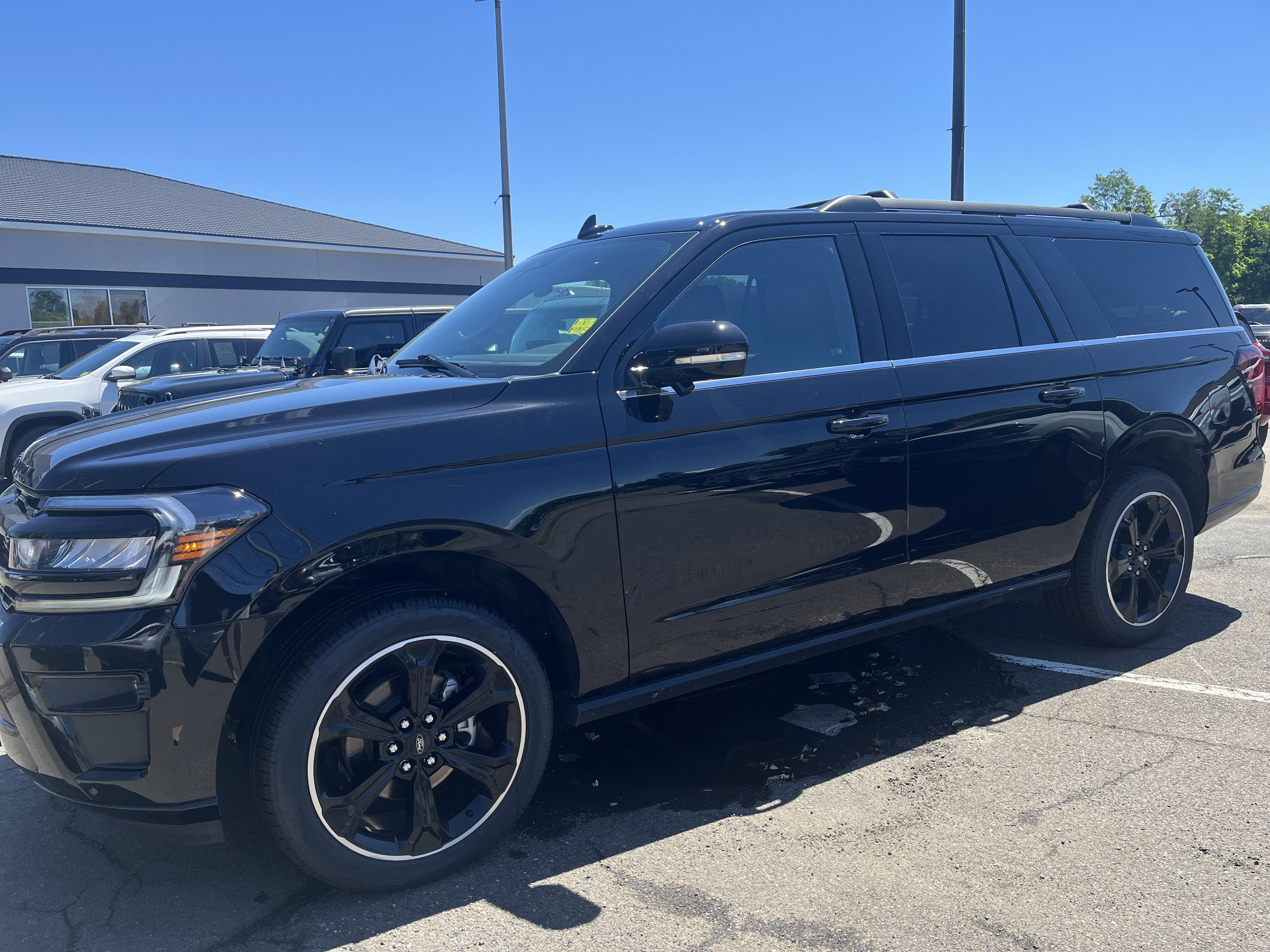 2023 Ford Expedition Max Limited in Black — front three-quarter view