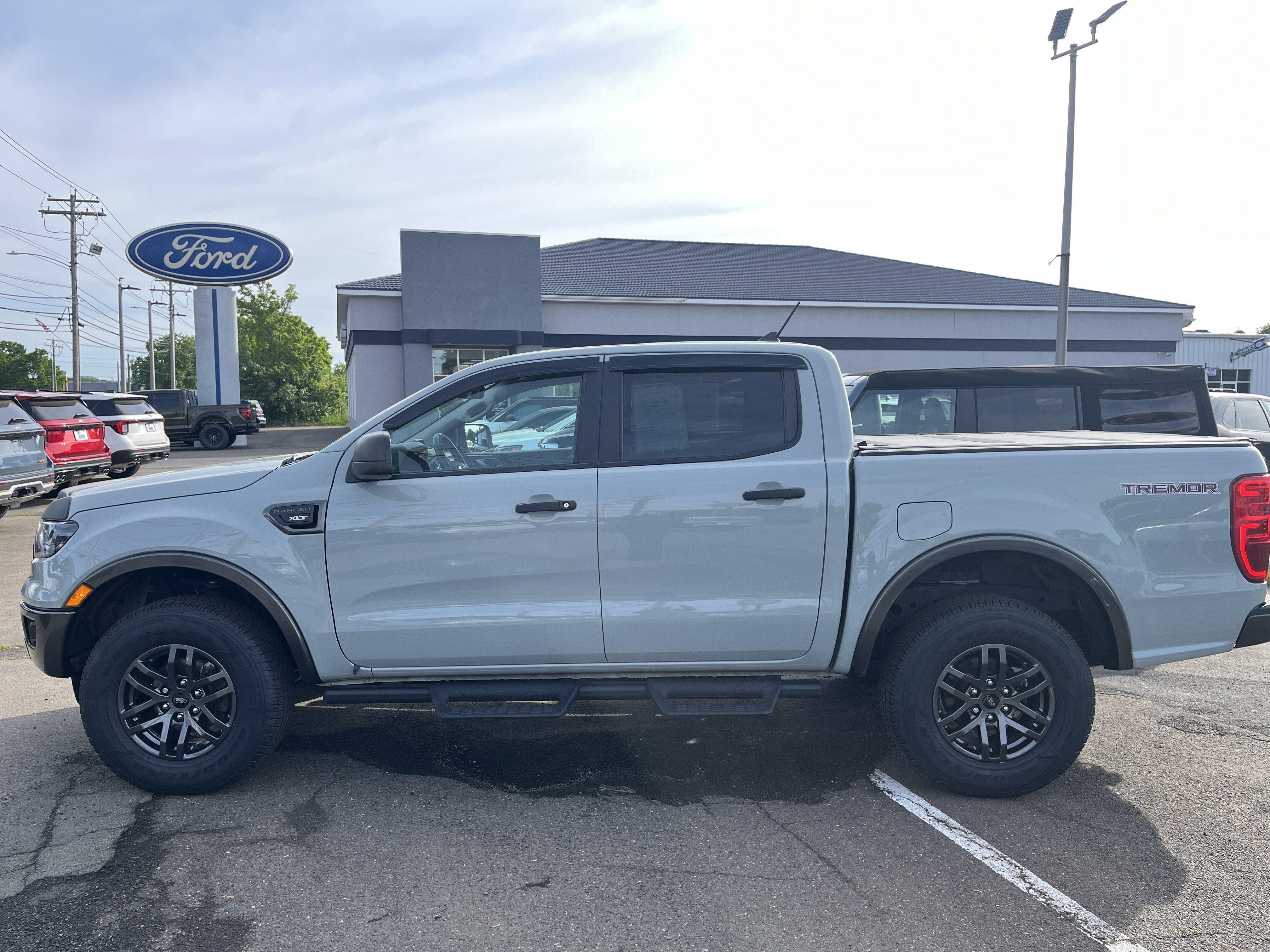 2023 Ford Ranger GRAY in Gray — front three-quarter view