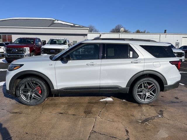 2026 Ford Explorer ST-Line in Space Wht Met — front three-quarter view
