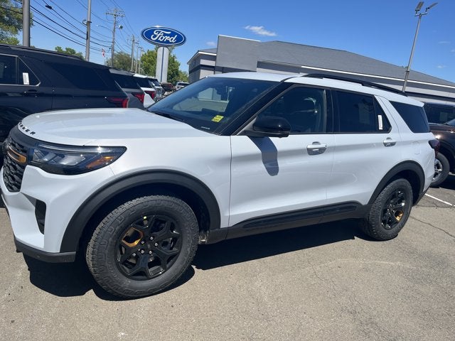 2026 Ford Explorer Tremor in Space Wht Met — front three-quarter view