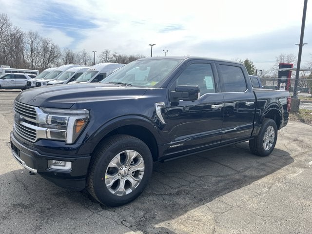 2026 Ford F-150 Platinum in Antimatter Blu — front three-quarter view
