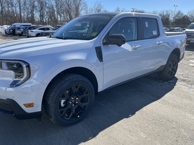 2026 Ford Maverick LARIAT in Space Wht Met — front three-quarter view