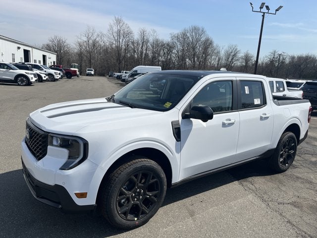 2026 Ford Maverick LARIAT in Oxford White — front three-quarter view